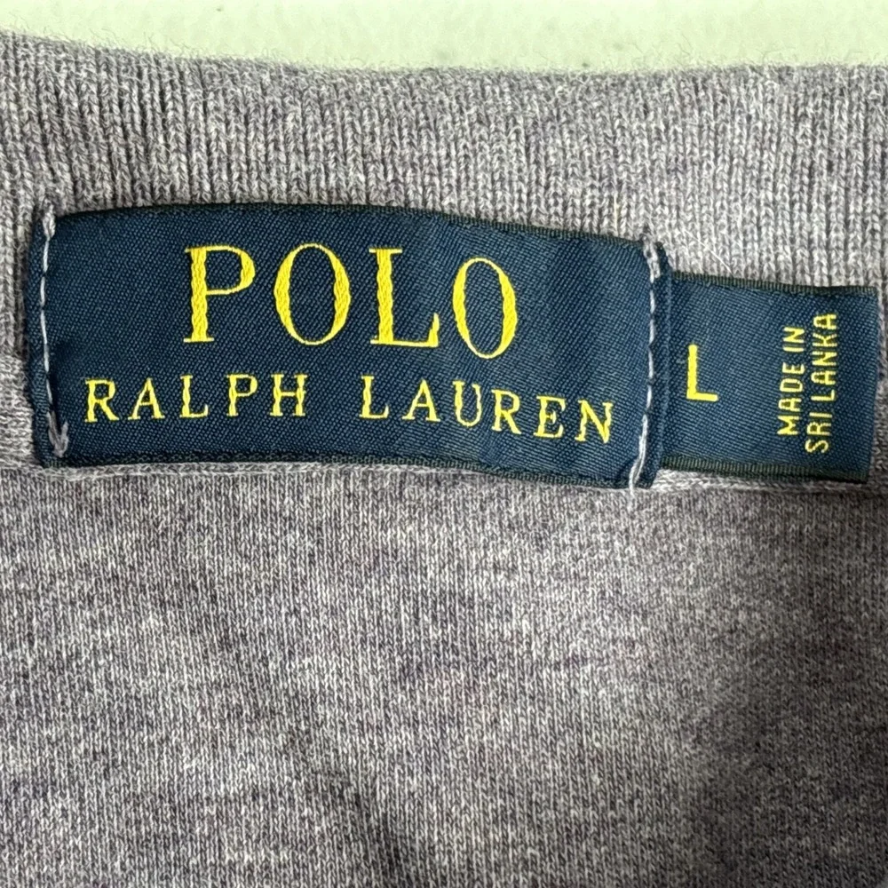 Polo Ralph Lauren Men's Large Purple‎ Cotton Sort Sleeve Polo with Orange Pony